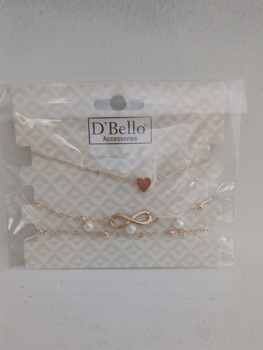 Gold Heart & Infinity Layered Bracelet Set - Gold